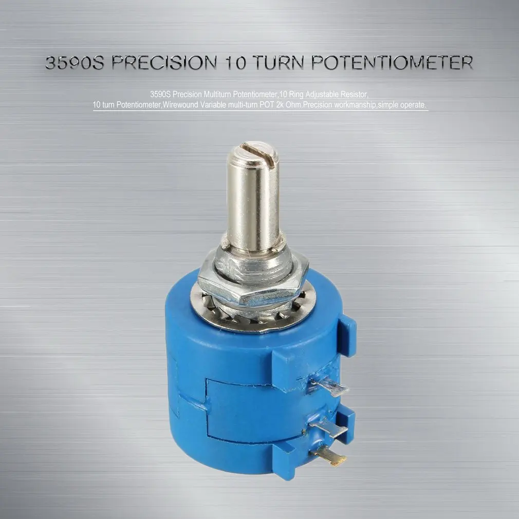 50k Ohm 3590S прецизионный многооборотный потенциометр 10 кольцевой регулируемый резистор потенциометра с проволочной обмоткой переменный многооборотный горшок 500 Ом - Объем: 50k Ohm