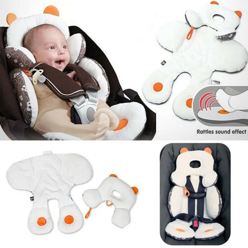 Детская коляска, подушка для сиденья автомобиля, подушка для головы, подушка для поддержки тела, мягкий коврик для новорожденных, плюшевая подушка для сиденья автомобиля для 0-18 м