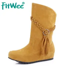 Женские сапоги на плоской подошве до середины икры мягкие полусапожки с круглым носком дизайн осенне-зимняя обувь в стиле гладиатор размер 34-43