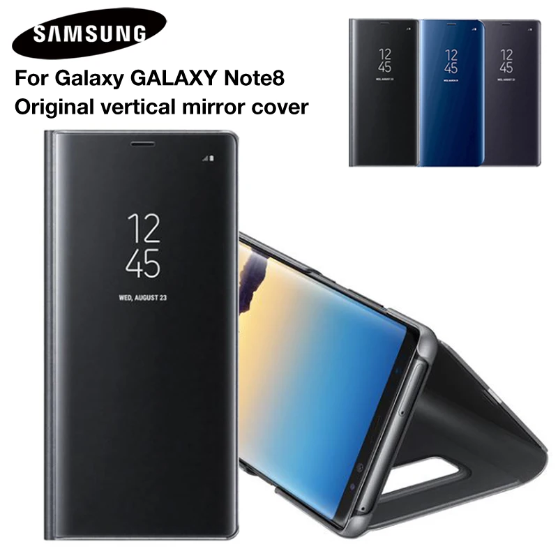 SAMSUNG Mirror Cover Clear View Cover Phone Case For Samsung Galaxy Note 8 N9500 Note8 N950F SM N950F Rouse Slim Flip Case|case for samsung galaxy|case for AliExpress