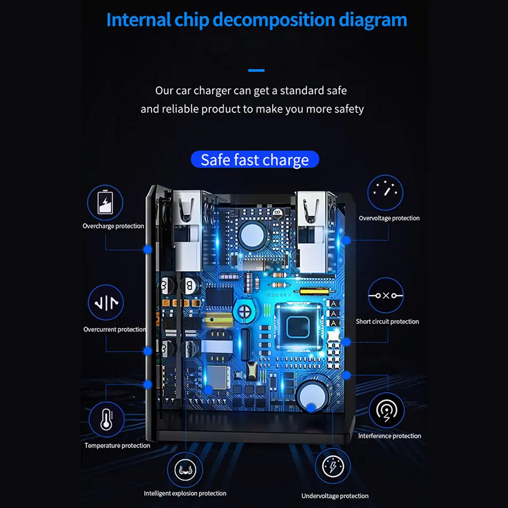 Поворотный Автомобильный прикуриватель DC12/24 V 5 V/2.4A 3A зарядное устройство для обнаружения напряжения автомобильное зарядное устройство Универсальный двойной USB автомобильный адаптер
