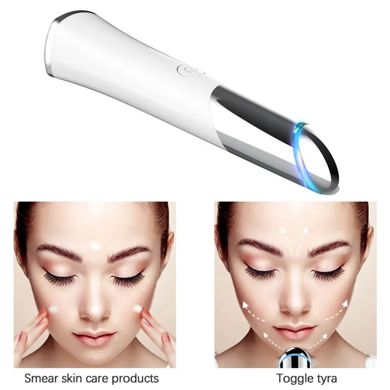 

Electric Thermal Eye Massager Roller Ionic Vibration Facial Massage Remove Dark Circle Wrinkles Thin Face Magic Stick Eye Tool