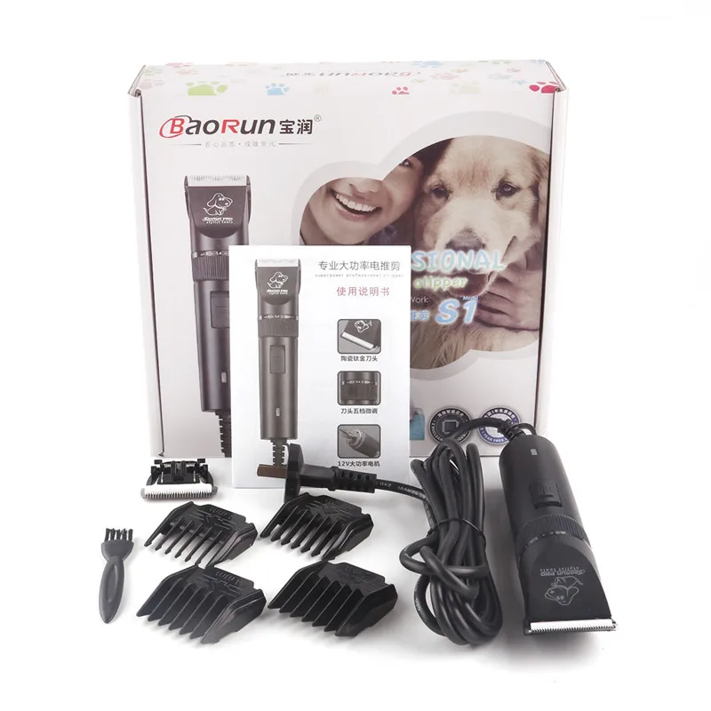 

Baorun S1 professional dog electric hair clippers and trimmers animal pet trimmer shaver cutting haircut machine scissors