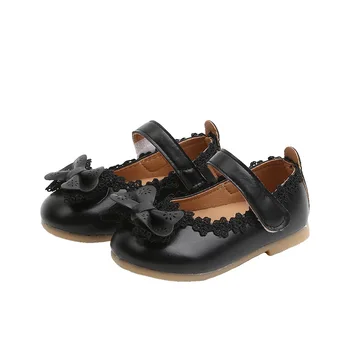 

Fashion Baby Girls Shoes Princess Sandals Toddler Lace Flowers Bow-knot Anti-slip Party Shoes Solid Soft Baby Sandals For Girl