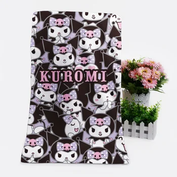 

1PCS Kuromi Style Fashion Customized Anime Bath Towels Handkerchief Soft Face Towel Cartoon Washcloth Unisex NEW