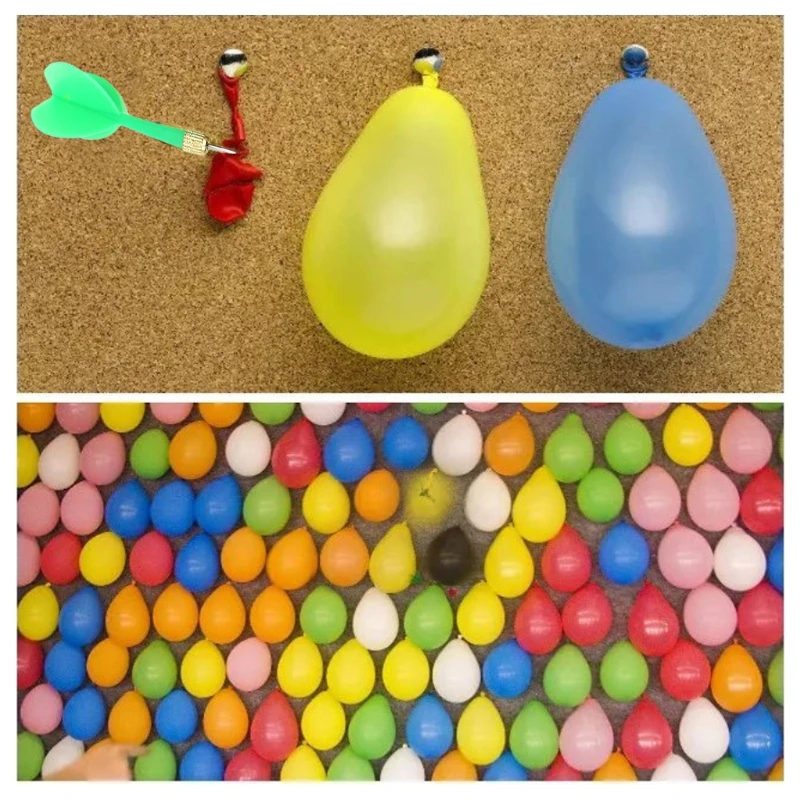 500PCS Carnival Color Balloons with 12Pcs Metal Darts Game Outdoor Game Party Decorations Christmas Balloons Group Games