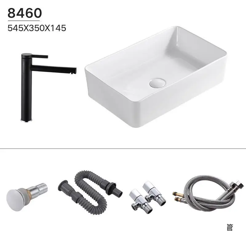MODEL N Bacia Lavagem Vanity De Para Pia Bassin Lavatorio Da Appoggio wastatel Banyo Lavabo Black Cuba Banheiro раковина для ванной комнаты - Цвет: MODEL N