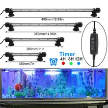 

18-48cm Submersible LED Aquarium Light Fish Tank Light with Timer Auto On/Off 3 Mode Dimmable Aquarium Lamp
