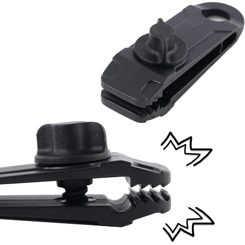 5Pcs Tent Clip Adjustable Plastic Windproof Reusable Outdoor Tarpaulin Clip YA88