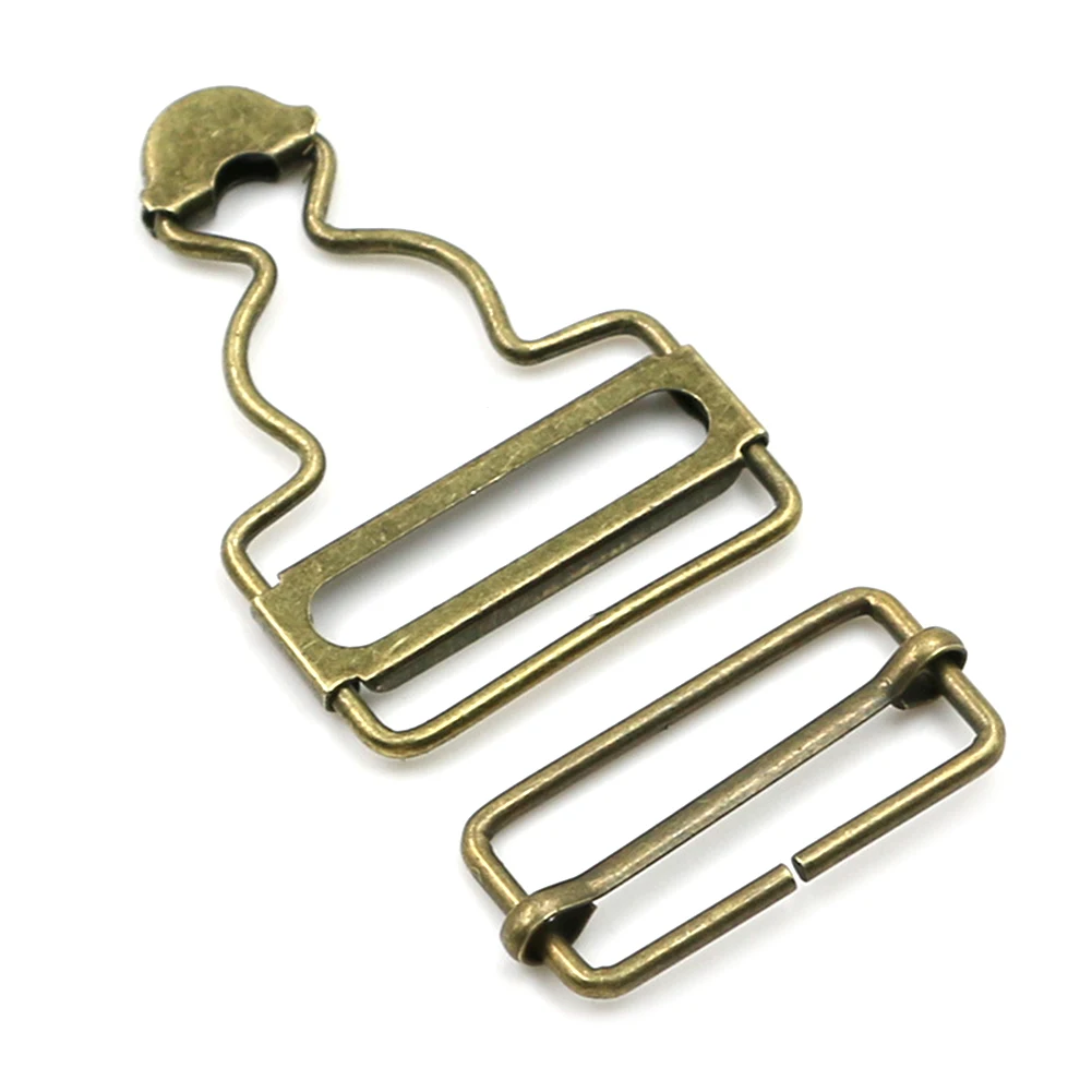 

2pcs/set Suspenders Buckle Fastener Rivets Brace Clips Overalls Sewing Accessories Metal Button Mini Bib Jeans Dungaree Pants