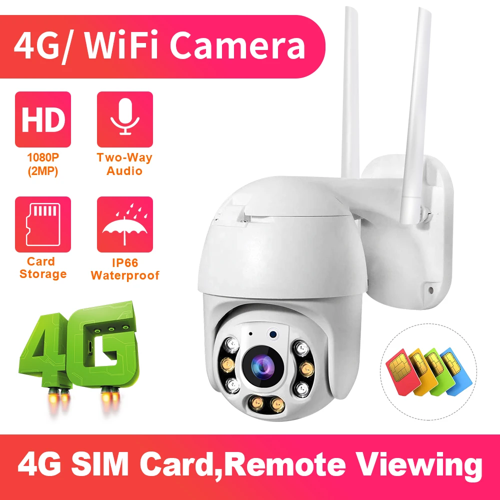 KORANG 5X ZOOM PTZ беспроводная наружная Wifi Батарея Безопасности 4G ip-камера