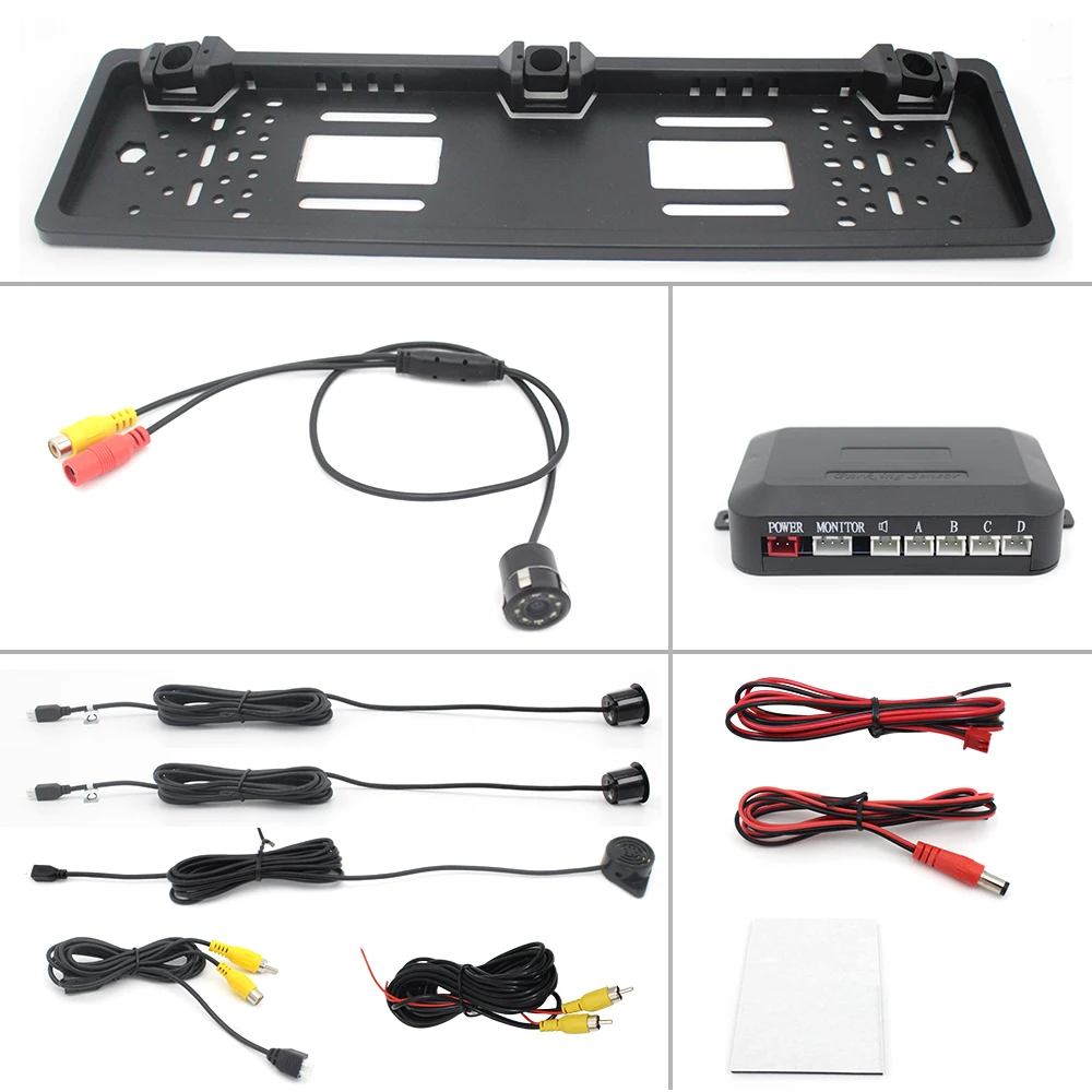 Driintel European License Plate Frame / Hd Night Vision Camera