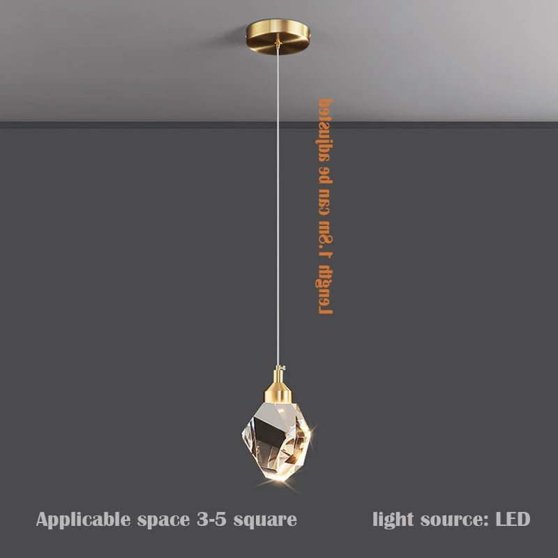Bedroom Bedside Decorative Chandelier Crystal Light Luxury Dining Room Lustre Home Decoration Living Room Long Line Chandelier,pendant lights,pendant lamp,chandelier lighting,vintage pendant lights,rope pendant lamp