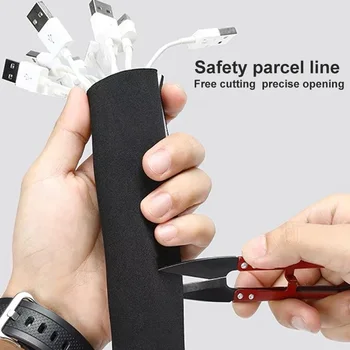 

New Style Waterproof Dusproof Washable Neoprene Cable Organizer Management Charger Cover Protector Charging Cable Line Holder