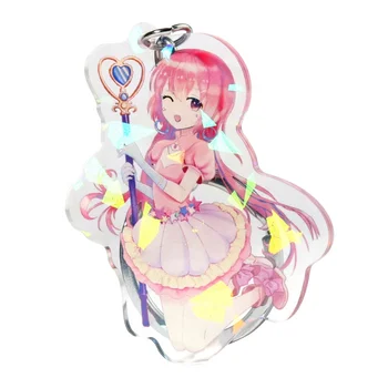 

Custom Holographic Keychain Custom Keychain Personalized Anime Keychain Figure Funky Keychain Cartoon for gift