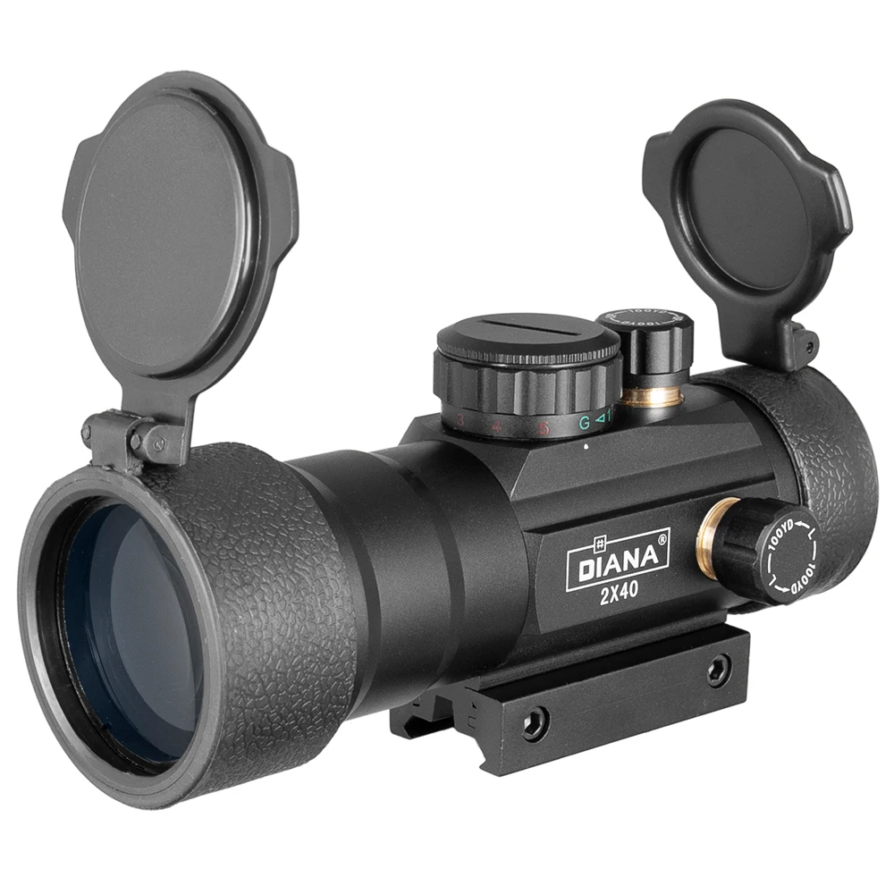 Red Dot Sight Rifle Scope DIANA 3X44 Green Red Dot Sight 2X40 Red Dot 3X42 Tactical Optics Riflescope Fit 11/20mm Rail 1X40 Rifle Sight For Hunting