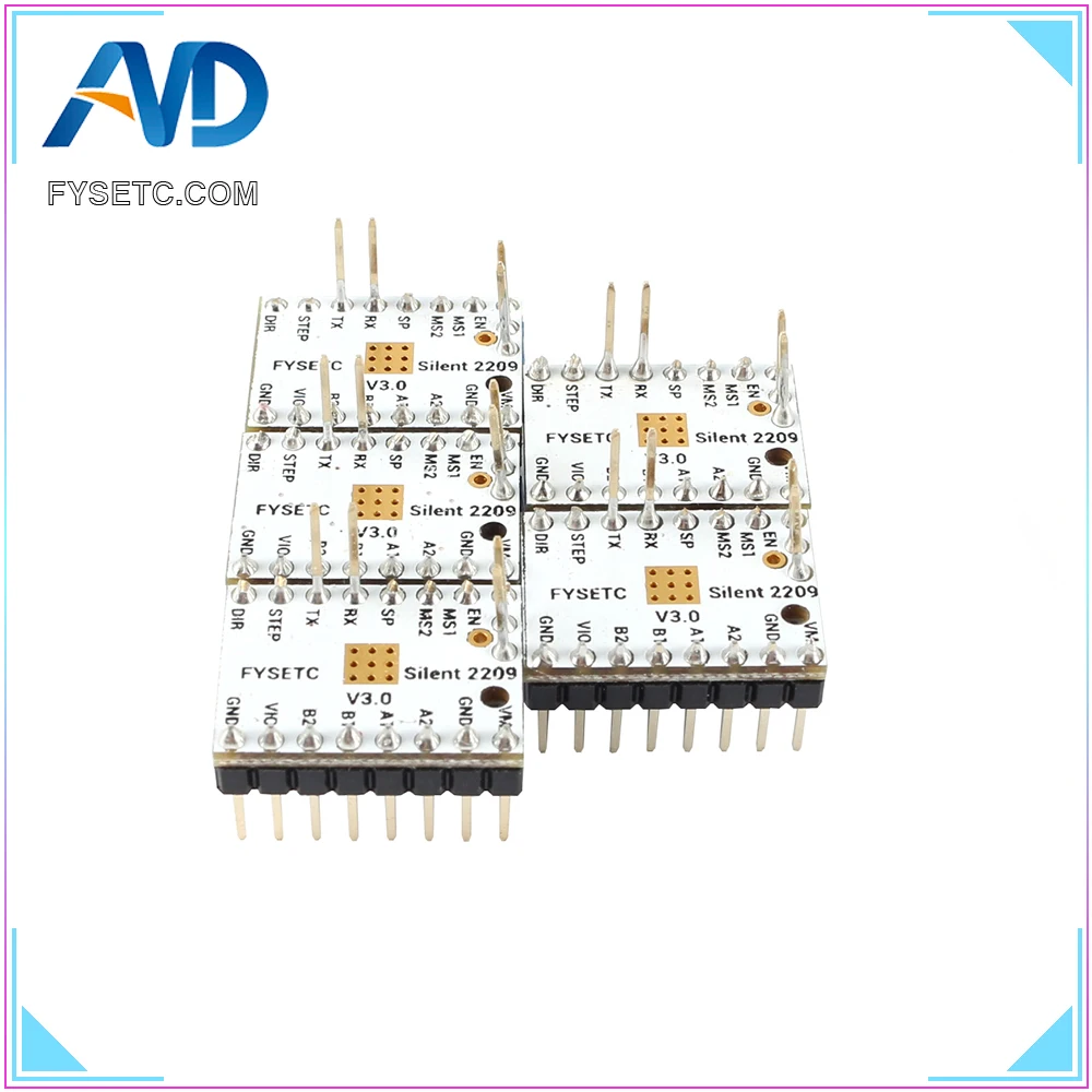 Peças de Impressora Stepping Driver Motor Stepsticks Mudo 256 Microsteps Atual 2.8a Pico vs Tmc2208 5 Tmc2209 V3.0 3d