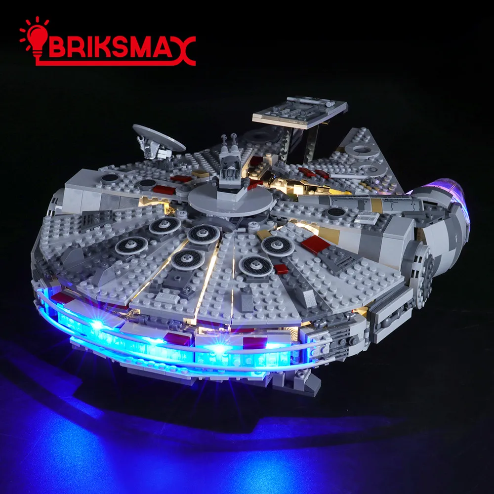 HOT SALES! BriksMax Led Light Kit For 75257 Star 2019 New Millennium Building Blocks Model Falcon