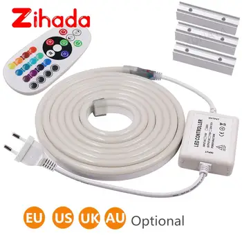 

RGB Neon Strip Light Waterproof Neon Sign Light Lamp Flexible LED Neon Rope Light With IR Remote Indoor Outdoor 220V 110V
