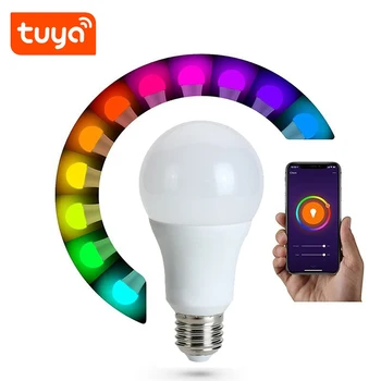 

Tuya / Smart Life wifi smart bulb dimmable toning bulb 9W RGBCW smart bulb voice control, Tuya Smart Life APP Google