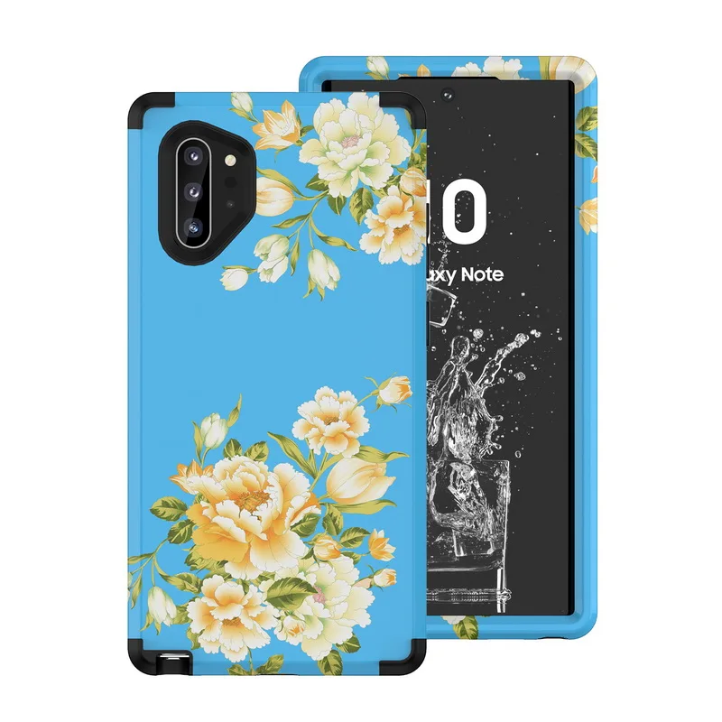 Чехол для телефона с цветами пиона для samsung Galaxy Note 9 10 Plus S10 S9 Plus Armor Case роскошный гибридный противоударный жесткий чехол 3 в 1