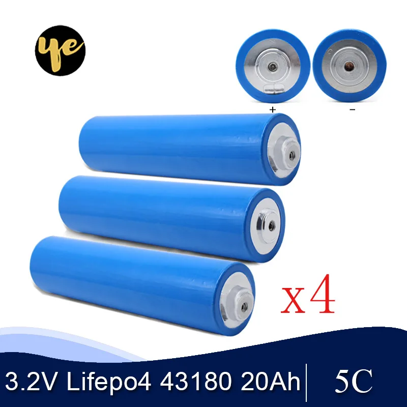 Абсолютно Новый 43180 20Ah цилиндр 3 2 V Lifepo4 батарея 5C E bike scooter EV клетки 12 шт. для 36V