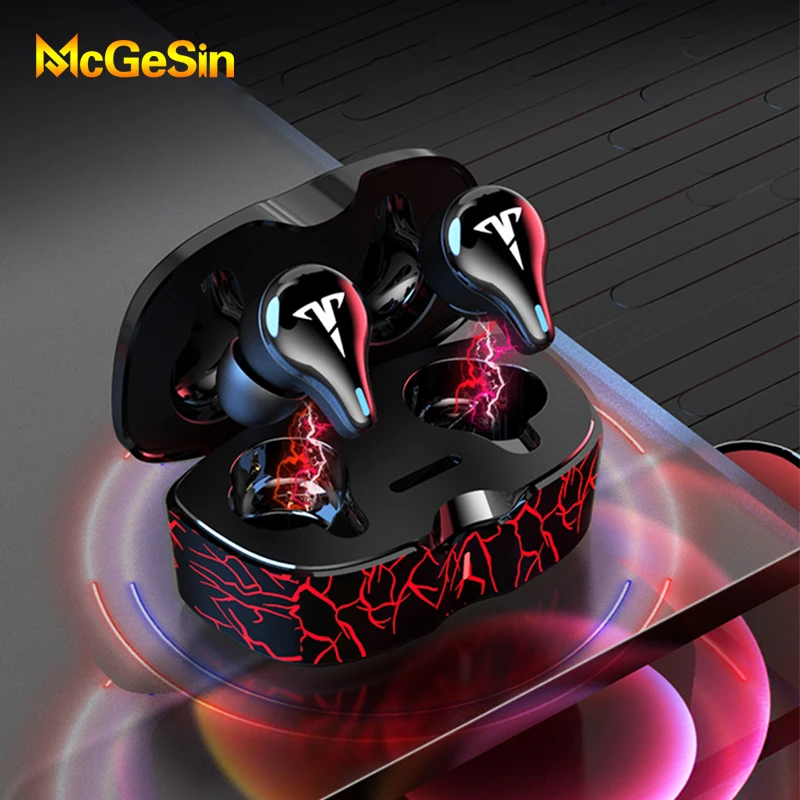 Nuevo  Auriculares Bluetooth inalámbricos para videojuegos cascos con Bluetooth V5.1 de baja latencia auriculares de 8D música estéreo IPX6 resistentes al agua auriculares inalambricos con microfono Para el teléfono lbQKMzl9KJx