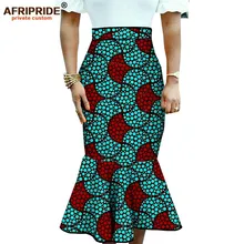 Летняя африканская повседневная юбка для женщин AFRIPRIDE натуральная Талия до середины икры Длина труба Женская батик хлопковая юбка A1827001