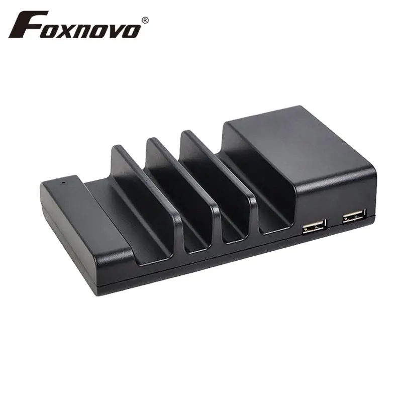 Foxnovo US EU AU UK Plug 4 порта несколько USB зарядное устройство Подставка зарядная станция Док-станция настольная подставка для телефона Органайзер