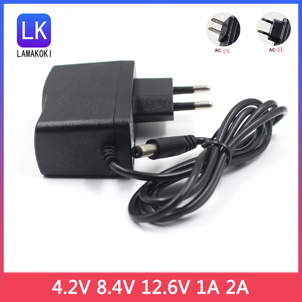 Ca 100-240V Cc 4.2V 8.4V 12.6 V V 1A 2A Per Adattatore Di Alimentazione Per Caricabatterie Al Litio 18650 Lion 4.2 8.4 12.6 V Volt 1000Ma
