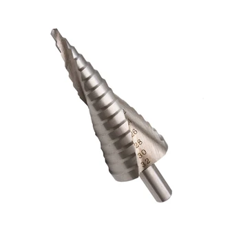 

High Speed Steel Spiral Grooved Step Drill Bit Cutting Drilling Chamfer Tools