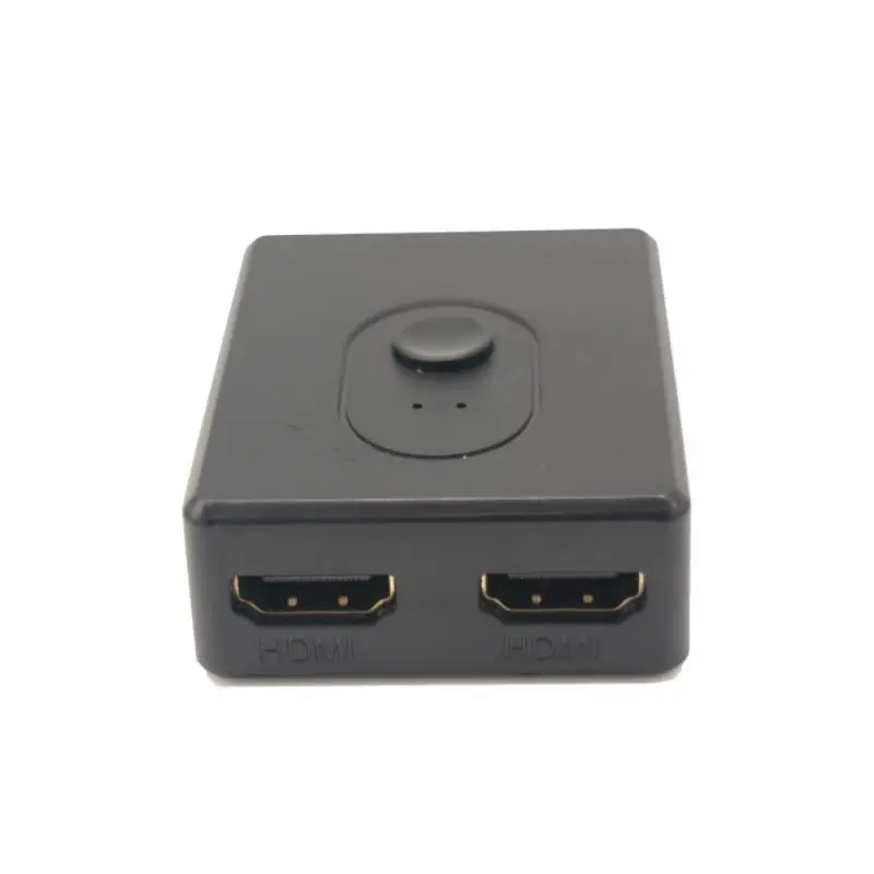 Переключатель для HDMI Bi-Direction 1x2/2x1 портативный 2 порта Plug-and-play 4K Аудио Видео разветвитель коммутатор - Цвет: black