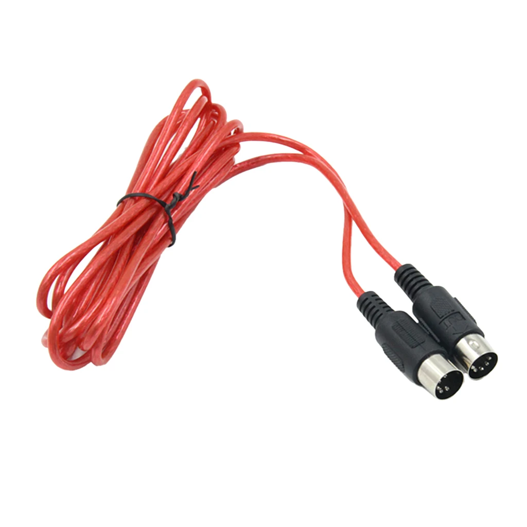 MIDI Cable Music Wire Double-headed 5 Pin Cable For Electronic Piano Red