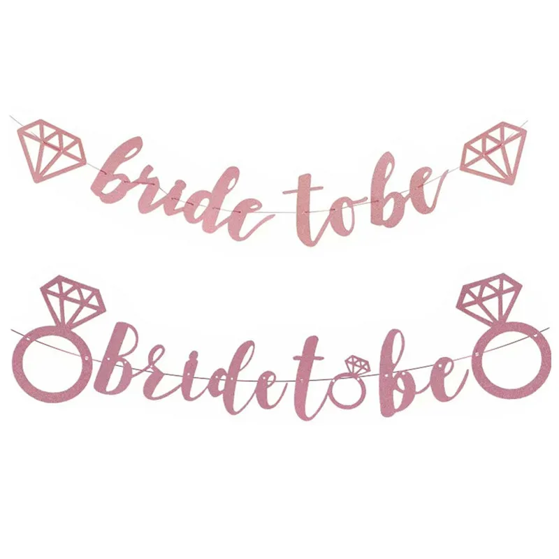 1 комплект баннер с блестками девичник вечерние надписью &quotBride To Be&quot Свадебные
