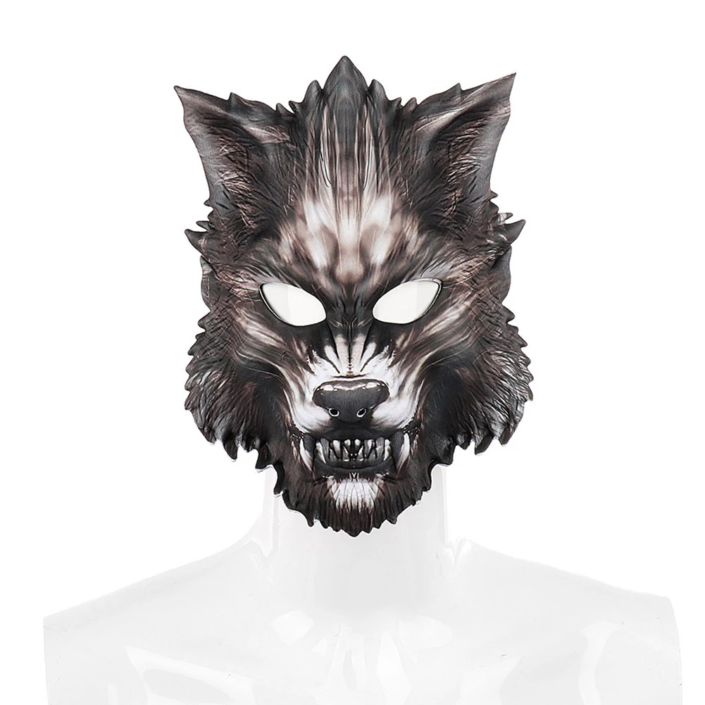 Реквизит для взрослых ужас реалистичный Волк Лицо косплей Ночь 3D вечерние украшения на платье EVA Хэллоуин маска полный маскарад