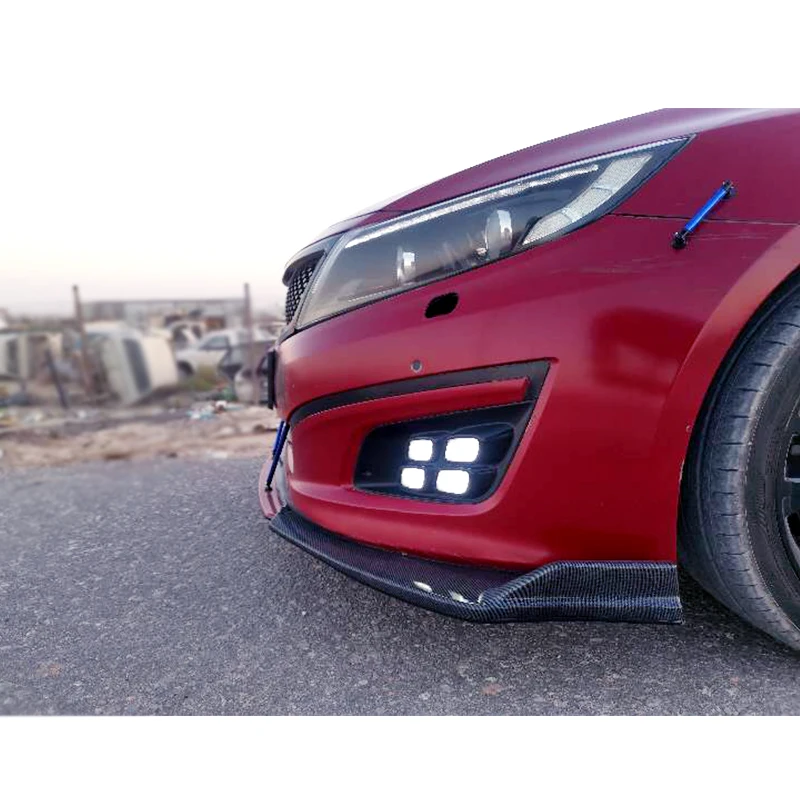 Front Bumper Spoiler Protector Plate Lip Body Kit Carbon Surface Chin Shovel Contrast Color Design For Kia Optima K5 2014-car bumper guards