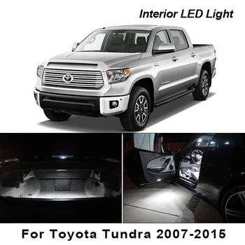

12Pcs LED White Lights Interior License Package Kit For Toyota Tundra 2007-2015 Map Dome Trunk License Plate Light