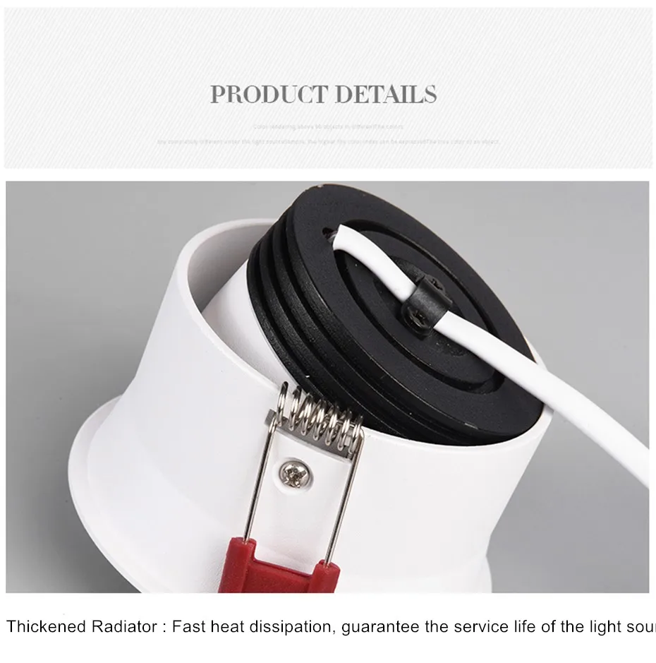 Dimmable LED Spot light 15W 12W Anti-Glare led downlight Angle Adjustable Indoor ceiling lamp Bedroom Kitchen led Recessed light