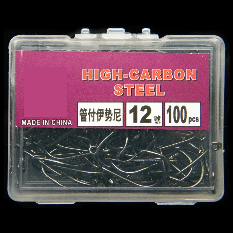 100PCS High Carbon Steel Fishhooks barbed Hook Soft Lure Fishing Bait Fish hooks High Efficiency Barbed Fishing Hooks