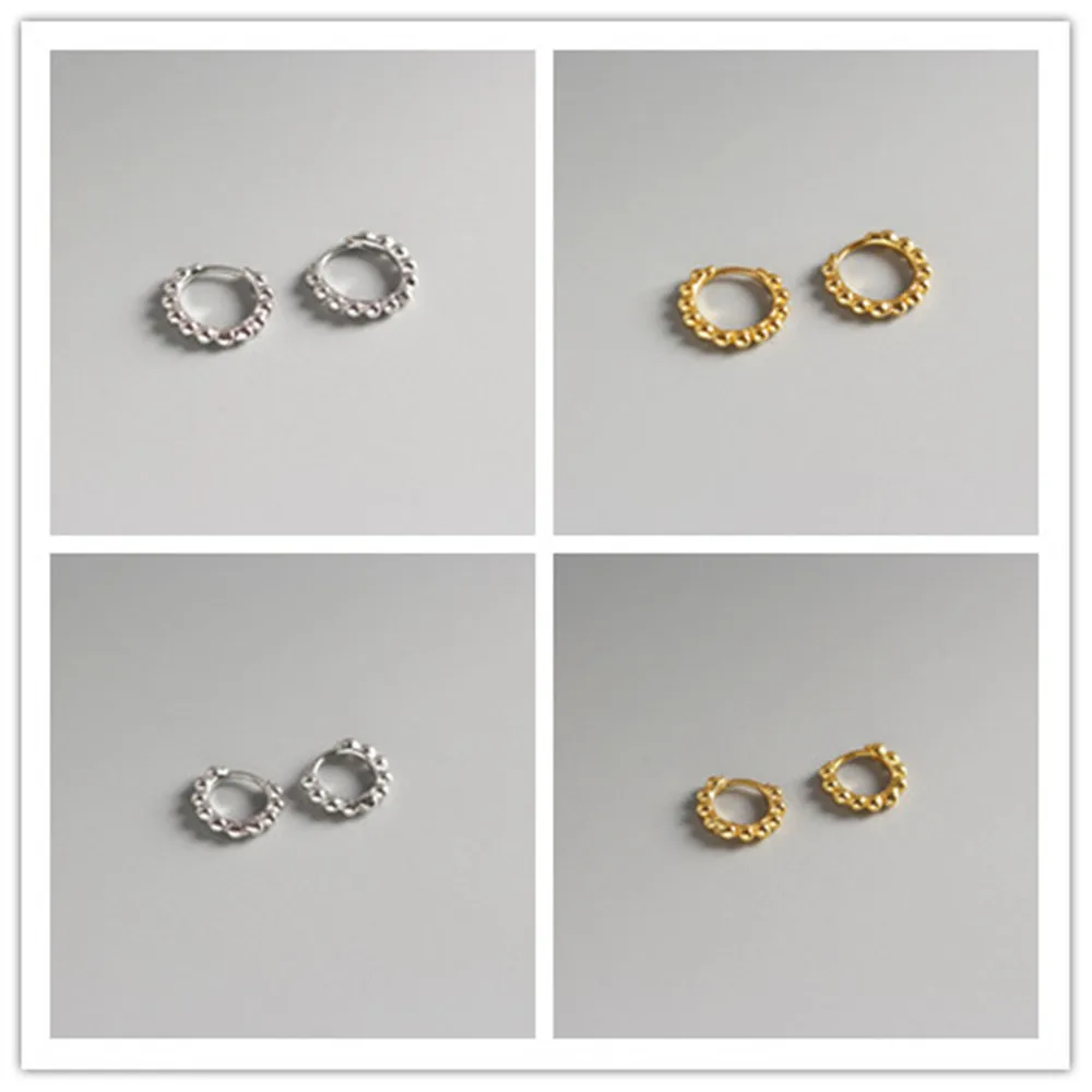 Женские маленькие серьги гвоздики WANTME минималистичные из серебра 100% пробы с