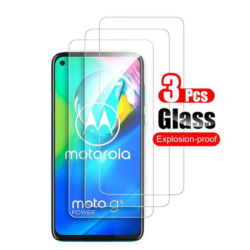 3 шт. закаленное стекло для Motorola Moto G8 Play Защита экрана Power Plus защитная стеклянная