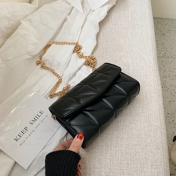 

Jin Mantang MINI PU Leather Crossbody Bags For Women Chain Shoulder Messenger Bag Solid Color Handbags Travel Cross Body Bags