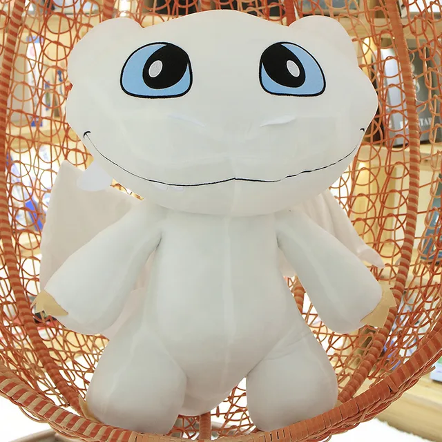 30-50cm Dragon Stuffed Dolls How To Train Your Dragon 3 Light Fury Toothless Night Plush Toy Soft White Dragon for Kid