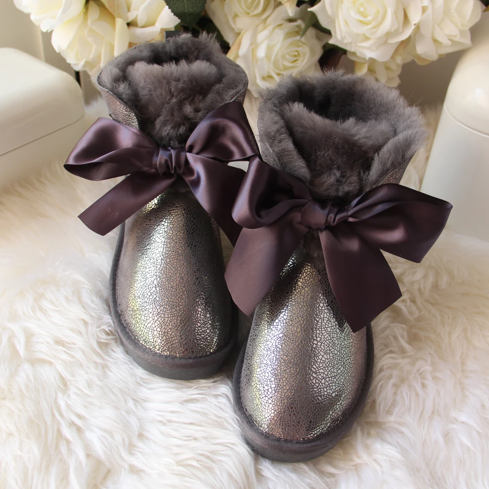 Новинка; Модные женские ботинки; зимние ботинки из натуральной овечьей кожи; натуральный мех; Натуральная шерсть; теплые зимние ботинки; ботильоны на нескользящей подошве