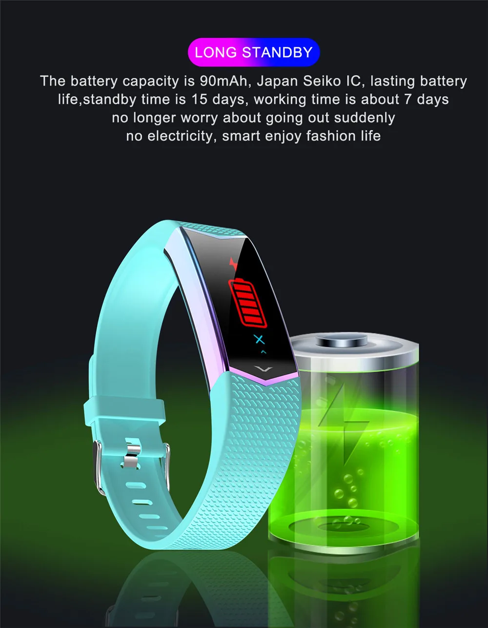 Умный Браслет фитнес-трекер Браслет кровяное давление монитор сердечного ритма с шагомером спортивный браслет для Android IOS Телефон