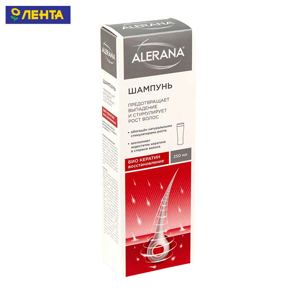 Shampoo & Conditioner Shampoos 4607003249090 АЛЕРАНА ALERANA Bio keratin restores. 250ml Лента Lenta tape ribbon | Красота и