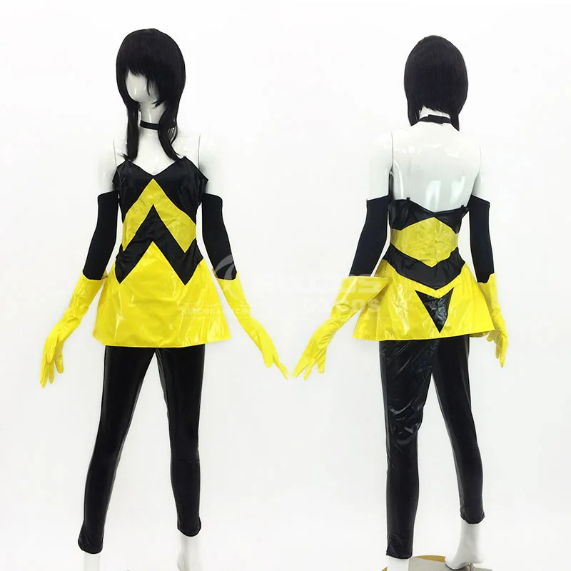 

Famous Movie Role Cosplay Costumes yellow Jacket Sexy Combat Uniform Suit Female Role Play Prop Clothing Custom-Make Any Size
