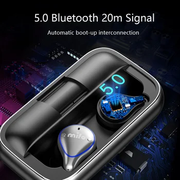 

Bluetooth 5.0 Wireless Earbuds Balanced Bluetooth Earphone Waterproof Sport Stereo Sound Earphones Charging Box
