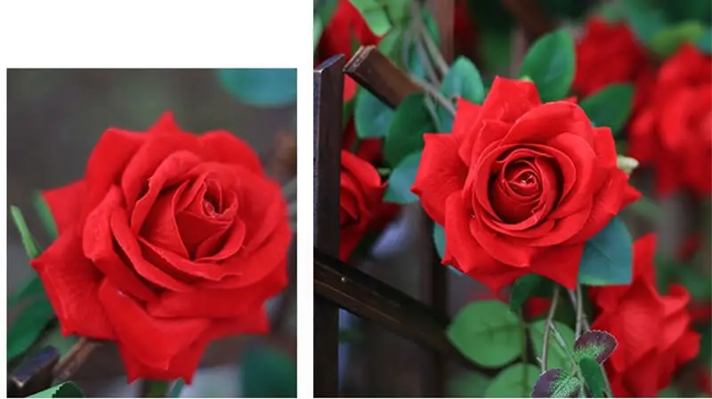 180cm Rose Artificial Flowers Vine Home Decor Silk Fake Flower String with Leaves for Wedding Wall Hanging Garland Decoration