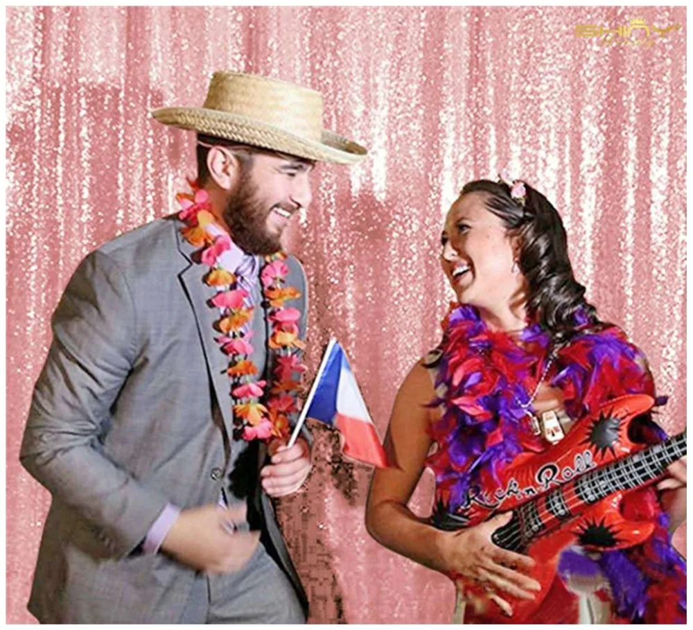 Shinybeauty Вечерние Розовые Свадебные украшения сценический свадебный фон Curtain-M190729